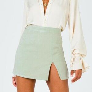 Lioness Lola Mini Skirt Green Denim